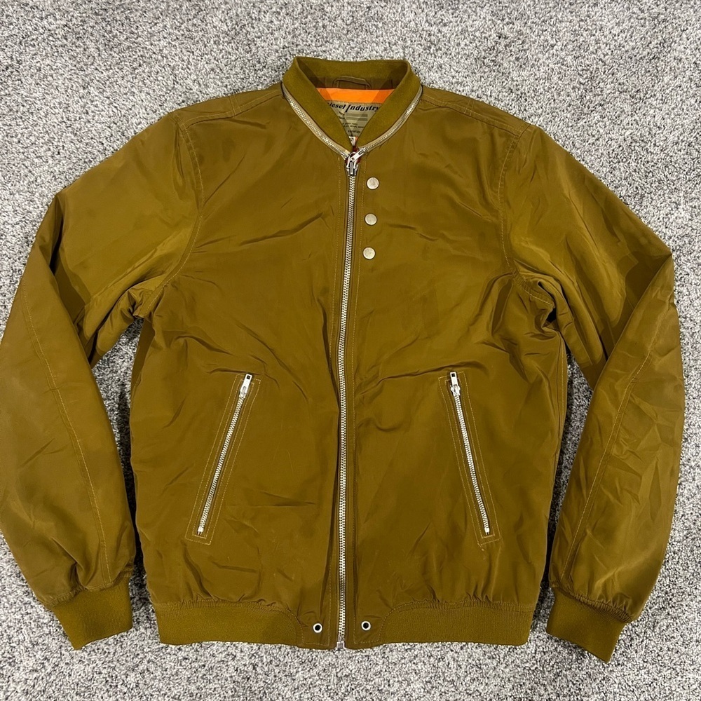 Vintage Diesel Industry Green Insulated Bomber Zip Up Jacket Men’s Size Large